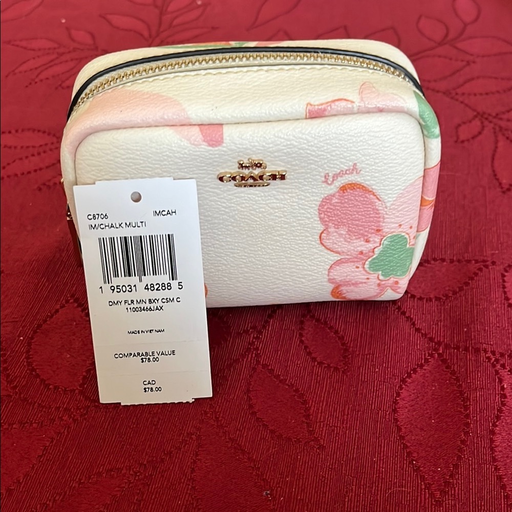 Coach Chalk Multi Floral Cosmetic Bag